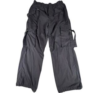 Faded Rose Essentials Cargo Pants Mens XL Black Wide Leg Utility Streetwear